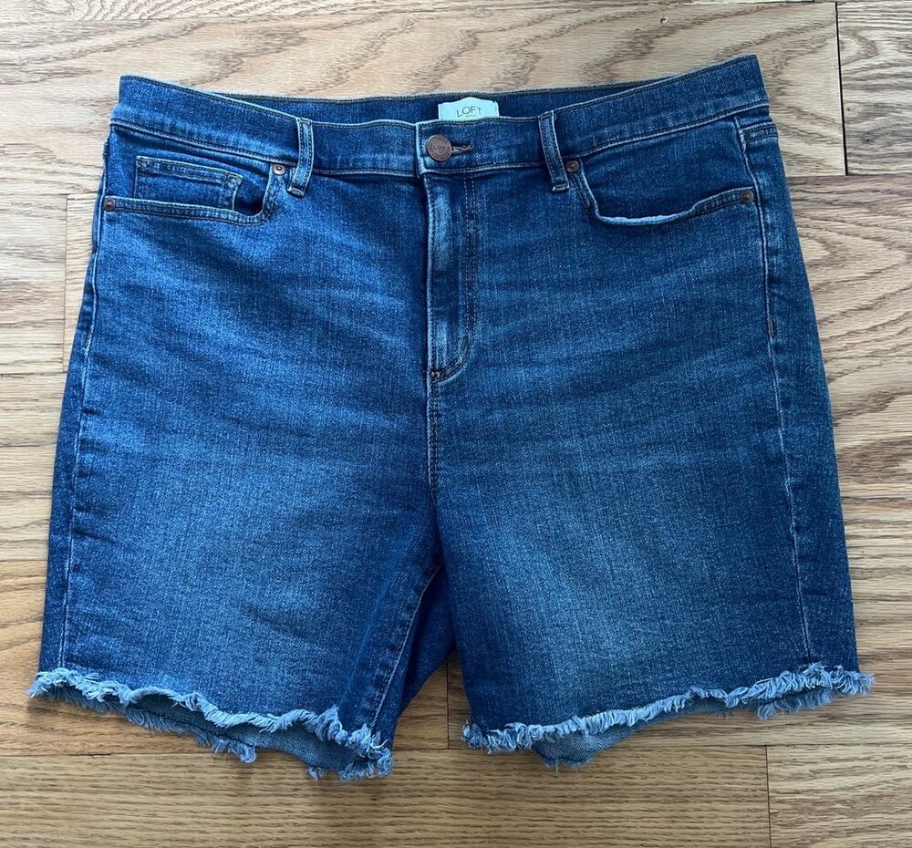 Ann Taylor LOFT High Rise 6" Denim Shorts